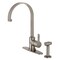 Gourmetier Continental Single-Handle Kitchen Faucet W/Brass Sprayer, Nickel LS8718CTLBS - alternate 1